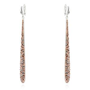 Сребърни обеци Nova с кристали от Sw® Peach Gold