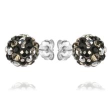 Сребърни Обеци Топчета Mika С Кристали От Sw® AB Crystal