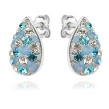 Сребърни обеци с кристали от Sw® Marilyn