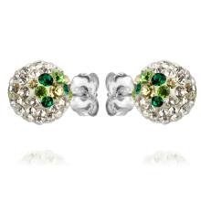 Сребърни Обеци Топчета Mika С Кристали От Sw® AB Crystal