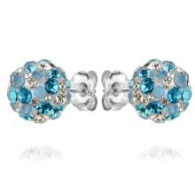 Сребърни Обеци Топчета Mika С Кристали От Sw® AB Crystal