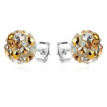 Сребърни Обеци Топчета Mika С Кристали От Sw® AB Crystal
