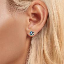 Сребърни Обеци С Кристали От Sw® Mika Multicolor