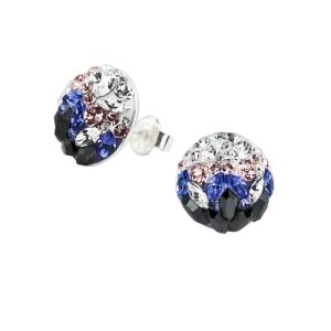 Сребърни обеци с кристали от Sw® Кръговрат Corsette