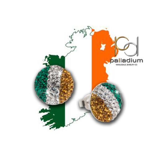 Сребърни обеци с кристали от Sw® Кръговрат Ireland