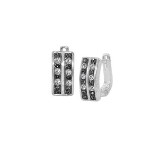 Сребърни обеци Hali с кристали от Sw® Crystal & Steel