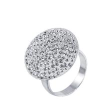 Сребърен пръстен с кристали от Sw® SP601 Fern Green