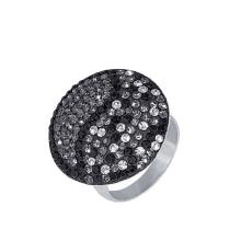 Сребърен пръстен с кристали от Sw® SP601 Fern Green