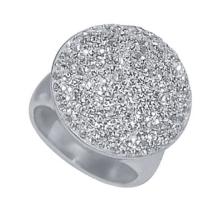 Сребърен пръстен с кристали от Sw®  SP625 Petrol