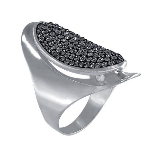Сребърен пръстен с кристали от Sw® Elliana Steel