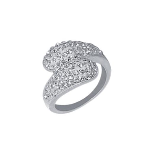 Сребърен пръстен с кристали от Sw®  SP633 Crystal