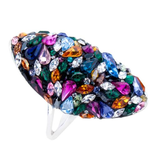 Сребърен пръстен с кристали от Sw®  SP647 Color Drops
