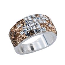 Сребърен пръстен с кристали от Sw® SP648 Tanzanite and Violet