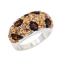 Сребърен пръстен с кристали от Swarovski®  SP653 Gold Topaz
