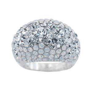 Сребърен пръстен с кристали от Sw®  SP654 Silver Shade