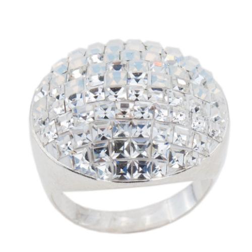 Сребърен Пръстен С Кристали От Swarovski® SP704 White Opal and Crystal