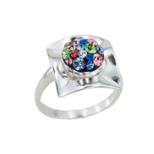 Сребърен пръстен с кристали от Swarovski® SP713 Multicolor