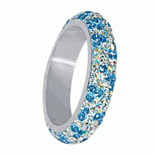 Сребърен пръстен с кристали от Sw® Mila Crystal