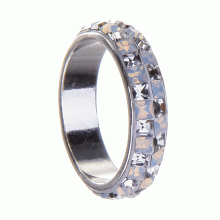 Сребърен пръстен с кристали от Sw® Mila Crystal