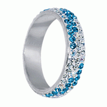 Сребърен пръстен с кристали от Sw® Mila Crystal