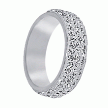 Сребърен пръстен с кристали от Sw® Mila Crystal and Jet
