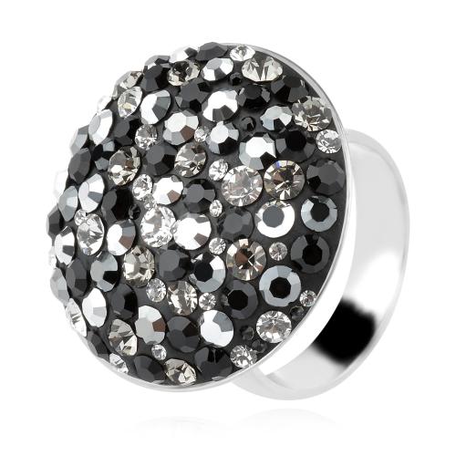 Сребърен пръстен Olivia с кристали от Sw® Late Night