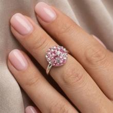 Сребърен пръстен Thomas с кристали от Sw® Rose Shade Сребърен пръстен Thomas с кристали от Sw® Rose Shade