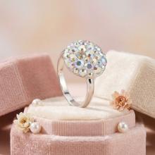 Сребърен пръстен Thomas с кристали от Sw® AB Crystal Сребърен пръстен Thomas с кристали от Sw® AB Crystal