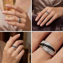 Сребърен пръстен с кристали от Sw® Charles Crystal Сребърен пръстен с кристали от Sw® Charles Crystal
