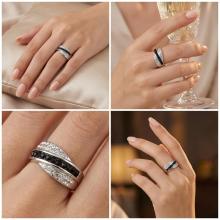 Сребърен пръстен с кристали от Sw® Charles Crystal Сребърен пръстен с кристали от Sw® Charles Crystal