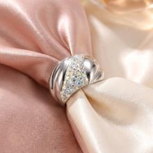 Сребърен пръстен с кристали от Sw® AB Crystal