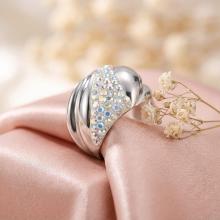 Сребърен пръстен с кристали от Sw® AB Crystal