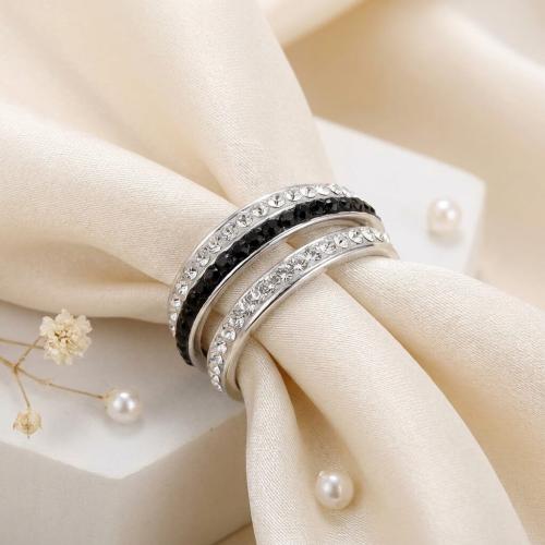 Сребърен пръстен Mary с кристали от Sw® Crystal and Jet