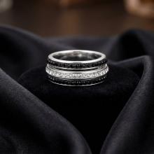 Сребърен пръстен Mary с кристали от Sw® Jet and Crystal