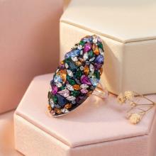 Сребърен пръстен с кристали от Sw®  SP647 Color Drops