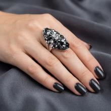 Сребърен пръстен с кристали от Sw®  SP647 Late Night