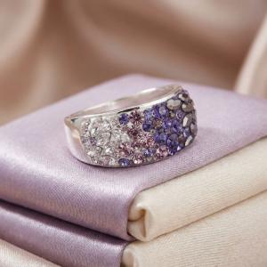 Сребърен пръстен с кристали от Sw® SP648