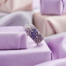 Сребърен пръстен с кристали от Sw® SP648