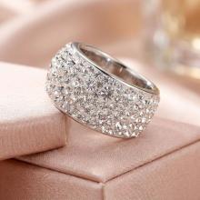 Сребърен пръстен с кристали от Sw® SP648 Crystal Сребърен пръстен с кристали от Sw® SP648 Crystal