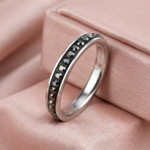 Сребърен пръстен с кристали от Sw®  SP652 Hematite