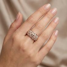 Сребърен Пръстен С Кристали От Sw® SP653 Peach Gold Сребърен Пръстен С Кристали От Sw® SP653 Peach Gold