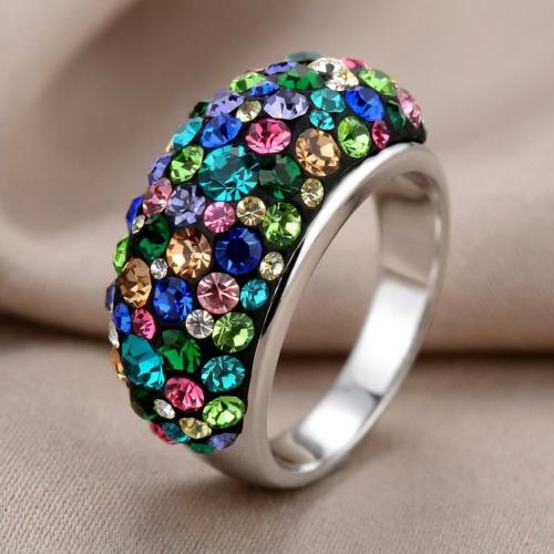 Сребърен Пръстен С Кристали От Sw® SP653 Multicolor