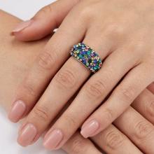 Сребърен Пръстен С Кристали От Sw® SP653 Multicolor