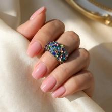 Сребърен Пръстен С Кристали От Sw® SP653 Multicolor