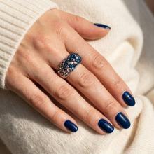Сребърен Пръстен С Кристали От Sw® SP653 Metallic Rose Gold