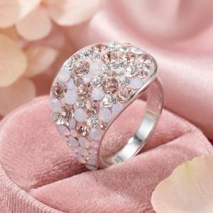Сребърен пръстен с кристали от Sw® SP677 Marylin