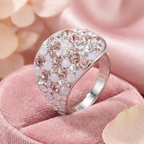 Сребърен пръстен с кристали от Sw®  SP677 Marylin