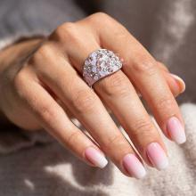 Сребърен пръстен с кристали от Sw®  SP677 Marylin
