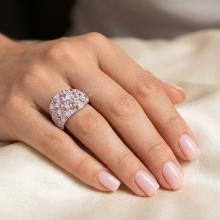 Сребърен пръстен с кристали от Sw®  SP677 Marylin