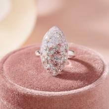 Сребърен пръстен Бадем с кристали от Sw® Marilyn
